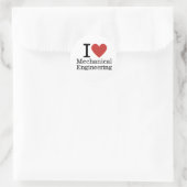 I ❤️ Maschinenbau - Student/Fakultät Runder Aufkleber (Tasche)