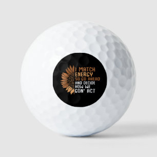 I Match Energy Empowerment African American Afro W Golfball