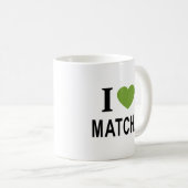 I ❤️ MATCHA I LIEBE MATCHA I HEART MATCHA COFFEE M KAFFEETASSE (VorderseiteRechts)