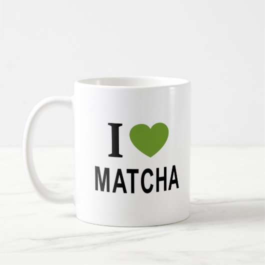 I ❤️ MATCHA I LIEBE MATCHA I HEART MATCHA COFFEE M KAFFEETASSE (Links)