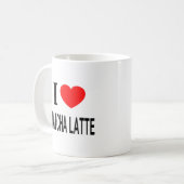 I ❤️ MATCHA LATTE I LIEBE MATCHA LATTE I HERZMATC KAFFEETASSE (Vorderseite Links)