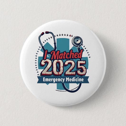 I Matched 2025 Emergency Medicine Button (Vorderseite)