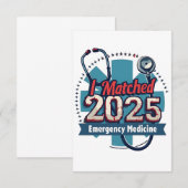 I Matched 2025 Emergency Medicine Einladung (Vorne/Hinten)