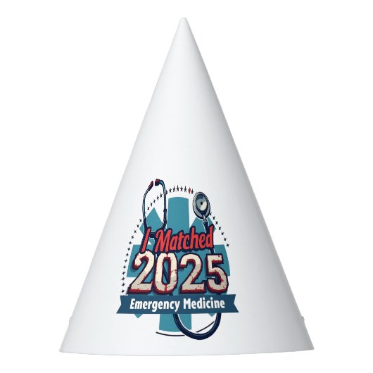 I Matched 2025 Emergency Medicine Partyhütchen (Vorderseite)