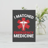 I Matched Emergency Medicine Abschluss Einladung (Stehend Vorderseite)