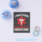 I Matched Emergency Medicine Abschluss Flyer (Einzeln)