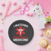 I Matched Emergency Medicine Abschluss Pappteller (Party)
