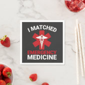 I Matched Emergency Medicine Abschluss Serviette (Beispiel)