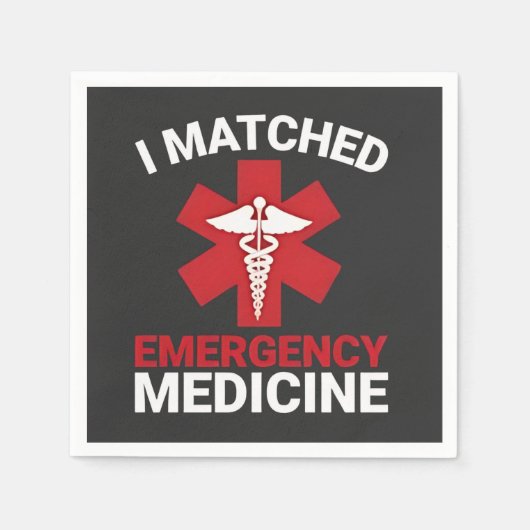 I Matched Emergency Medicine Abschluss Serviette (Vorderseite)