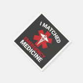 I Matched Emergency Medicine Abschluss Serviette (Ecke)