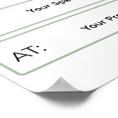 I Matched Sign | Personalized Medical School Poster (Ecke)