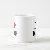 I ❤️ MATH I LIEBE MATH I HERZMATHEMA KAFFEETASSE (Mittel)
