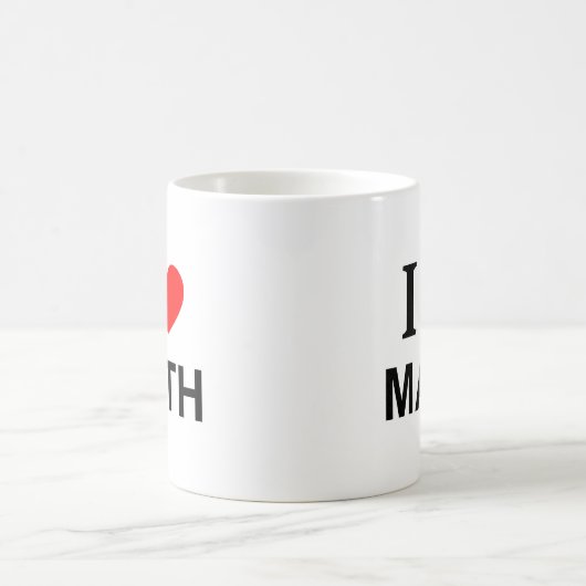 I ❤️ MATH I LIEBE MATH I HERZMATHEMA KAFFEETASSE (Mittel)