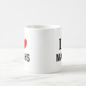 I ❤️ MATH I LIEBE MATI HERZMAL KAFFEE TASSE (Mittel)