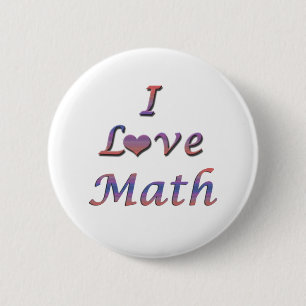 I Mathe des Herz-(Liebe) Button