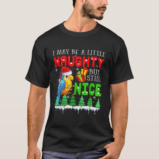 I May Be Little Naughty But Still Nice Xmas Santa T-Shirt (Vorderseite)