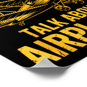 I May Sntaneously Talk About Airplanes Funny Airpl Poster (Ecke)