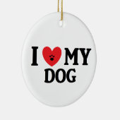 ♥ I meine Hundeverzierung Keramik Ornament (Rechts)