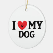 ♥ I meine Hundeverzierung Keramik Ornament (Links)