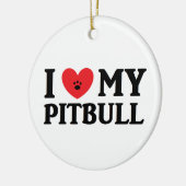 ♥ I meine Pitbull Verzierung Keramikornament (Links)