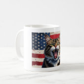I Meow for Freedom - Patriotic Cat Tasse (Vorderseite Links)