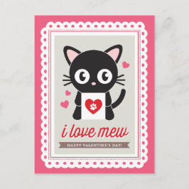 I Mew Liebe! durch Origami druckt Feiertagspostkarte