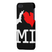 I ♥ MI (i-Herz Michigan) iPod-/iPhonekasten iPhone Hülle (Rückseite links)