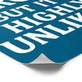 I Might Be Wrong But It's Highly Unlikely Sarcasti Poster (Ecke)