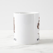 I Might Need Coffee Later - Funny Owl Humor Jumbo-Tasse (Vorderseite)