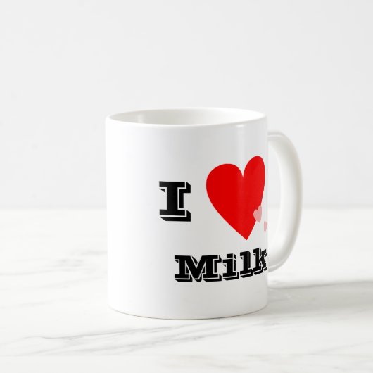 I Milch-Tasse des Herz-(Liebe) Kaffeetasse (VorderseiteRechts)