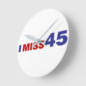 I Miss 45 Runde Wanduhr (Winkel)