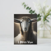 I Miss Ewe | Niedlich Puppe Postkarte (Stehend Vorderseite)