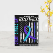 I Miss My Brother Suicide Awareness Prevention Ame Karte (Gelbe Blume)