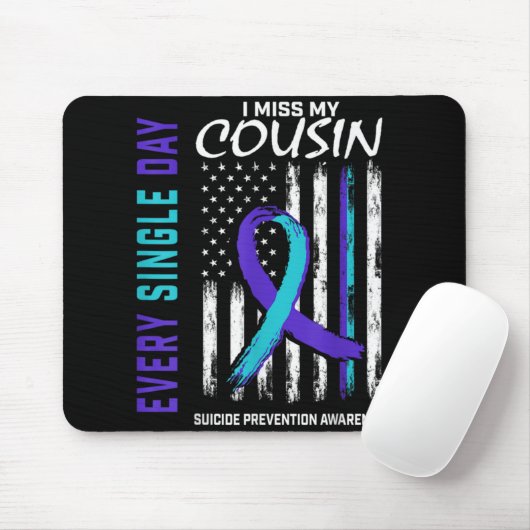 I Miss My Cousin Suicide Awareness Prevention Amer Mousepad (Mit Mouse)