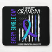 I Miss My Grandpa Suicide Awareness Prevention Ame Mousepad (Vorne)