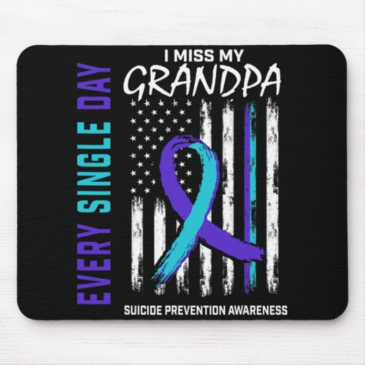 I Miss My Grandpa Suicide Awareness Prevention Ame Mousepad (Vorne)