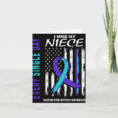 I Miss My Niece Suicide Awareness Prevention Ameri Karte (Vorderseite)