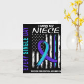 I Miss My Niece Suicide Awareness Prevention Ameri Karte (Gelbe Blume)
