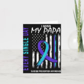 I Miss My Papa Suicide Awareness Prevention Americ Karte (Vorderseite)