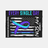 I Miss My Son Suicide Prevention Awareness America Fleecedecke (Vorderseite (Horizontal))