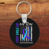 I Miss My Son Suicide Prevention Awareness America Schlüsselanhänger (Vorderseite)