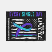 I Miss My Uncle Suicide Awareness Prevention Ameri Fleecedecke (Vorderseite (Horizontal))