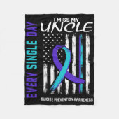 I Miss My Uncle Suicide Awareness Prevention Ameri Fleecedecke (Vorderseite)