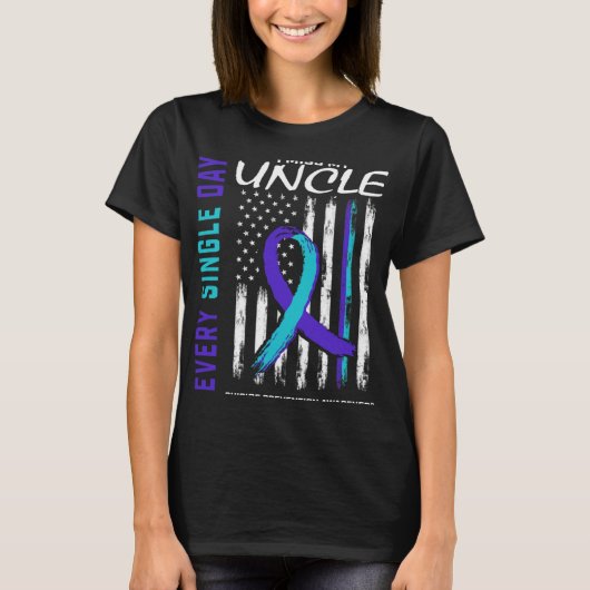 I Miss My Uncle Suicide Awareness Prevention Ameri T-Shirt (Vorderseite)