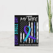I Miss My Wife Suicide Awareness Prevention Americ Karte (Vorderseite)