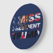 I Miss President Trump Große Wanduhr (Winkel)