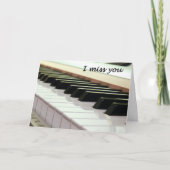 I Miss You Piano Keyboard Card Karte (Vorderseite)