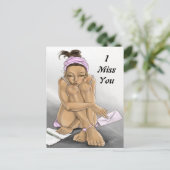 I Miss You - Postkarte (Stehend Vorderseite)