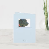 "I Miss You" Schöner, traurig aussehender Newfie D Karte (Rückseite)