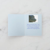 "I Miss You" Schöner, traurig aussehender Newfie D Karte (Innenseite)